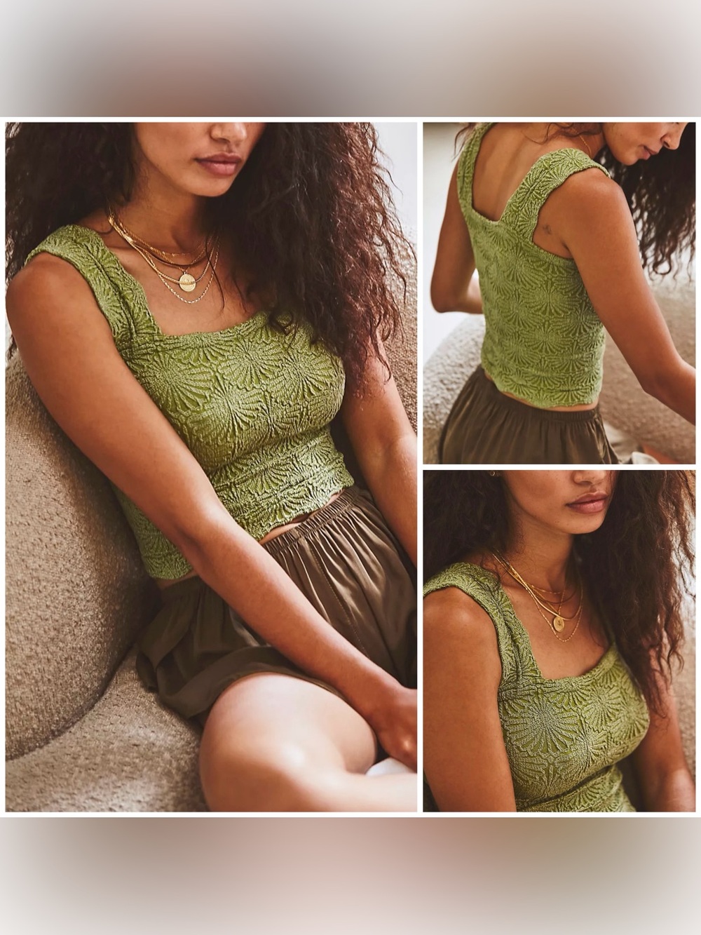NWOT Free People FP Intimately Love Letter Cami - Sweet Pistachio Green - XS/S